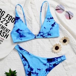 Blue Tie Dye Bikini